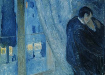 “Puthja tek dritarja” e Edvard Munch, një tension midis dëshirës për të dashur dhe frikës së dashurisë