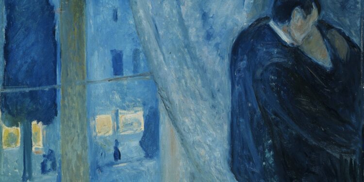 “Puthja tek dritarja” e Edvard Munch, një tension midis dëshirës për të dashur dhe frikës së dashurisë