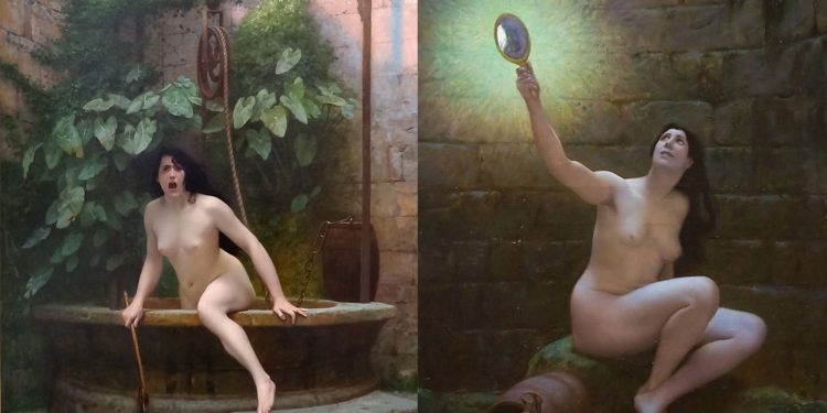 E vërteta, anektoda e Demokritit, te legjenda e shekullit 19-të dhe alegoria piktorit, Jean-Léon Gérôme