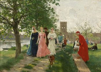 “Dante Aligeri takohet me Beatriçen”, dashuria e përkorë që u skalit në zemra dhe u përjetësua në art