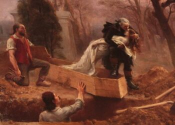 Danton, fisniku francez që zhvarros gruan, Antoinette, për ta puthur dhe përqafuar për herë të fundit