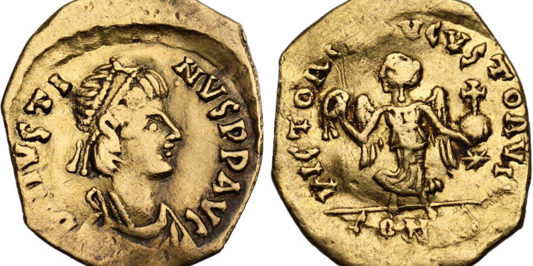 Monedh floriri e Justin I, një faqe e historisë ilire e gdhendur në metal
