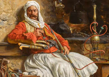 “Bashibozuku duke pushuar”, një shqiptar në tablonë e një mjeshtri serb