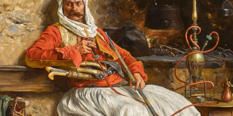 “Bashibozuku duke pushuar”, një shqiptar në tablonë e një mjeshtri serb