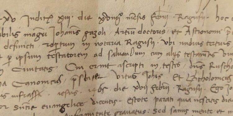 Përpjekjet e Gjin Gazullit (Johannes Gazoli), për t’i vënë themelet e një biblioteke publike në Raguzë në vitin 1465!