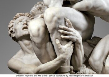 “Ugolino dhe djemtë e tij”, si i nxori nga Ferri Dantes skulptori Jean-Baptiste Carpeaux dhe i “burgosi” në mermer