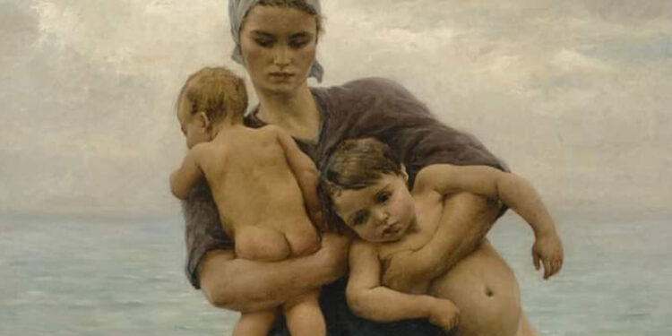 “Gruaja e peshkatarit që kthehet nga larja e fëmijëve të saj”, kryevepra e një piktoreje që hyri në historinë e artit