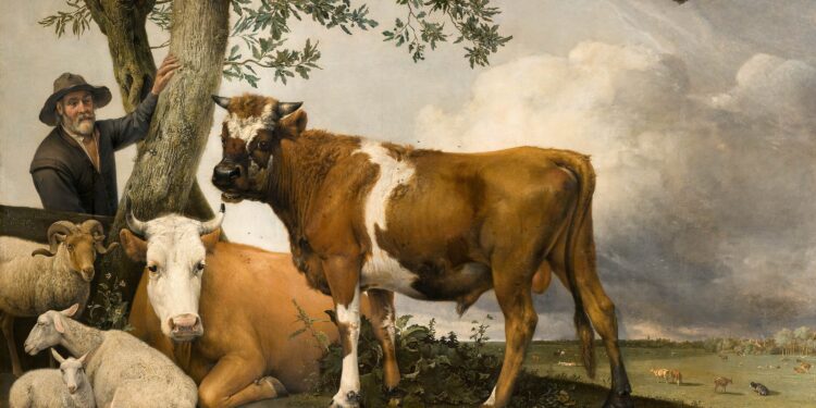 Paulus Potter, i pari prej piktorëve të famshëm që trajtoi kafshët shtëpiake si subjekt kryesor