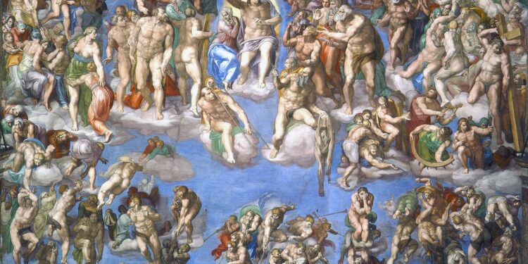 Qëndrimet e kritikës për Gjykimin e Fundit të Michelangelo-s, “diversitetit të mahnitshëm të figurave,  frymëzuar drejtpërdrejt nga Zoti”