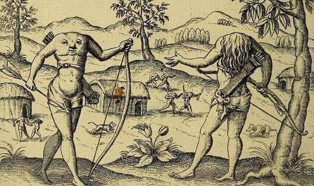 Njerëzit pa kokë, me sytë, hundët dhe gojët e tyre në gjoks, çudia mes trillit dhe legjendës