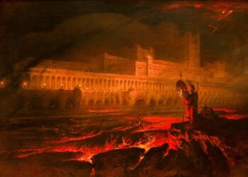 “Le Pandemonium”, kompozimi i mahnitshëm i ferrit nga John Martin sipas poemës epike të John Milton “Parajsa e humbur”