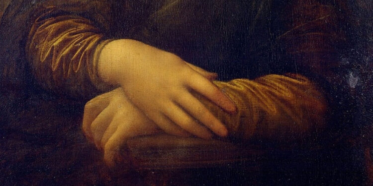 Duart e kryqëzuara të Mona Lizës, prehja e hyjshme në art