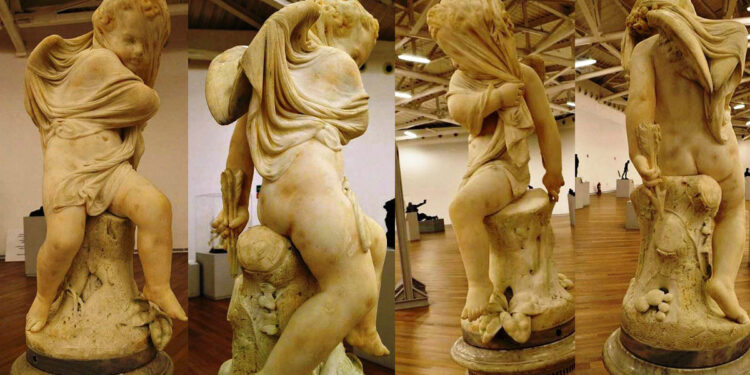 Një engjëll i skalitur me daltë, frymë dhe përjetim, nga mjeshtri italian, Antonio Rosetti