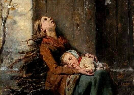 Nëna e vdekur që mban në prehër fëmijën e saj që fle