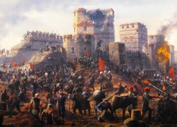 Më 2 prill 1453, dita kur u nënshkrua fati i Konstandinopojës dhe nisi fundi i Perandorisë Romake