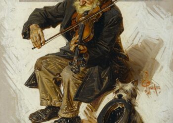 “Violinisti dhe ndihmësi i tij”, kryevepra e Joseph Christian Leyendecker, një artisti komercial