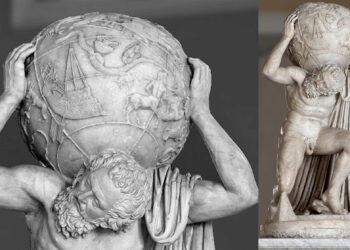 Atlasi Farnese, kur qielli bëhet barrë e art… dhe simbolizon njeriun që mbart mbi supe fatin dhe njohurinë e universit