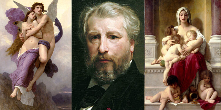 William-Adolphe Bouguereau, kjo cytje ngasëse estetike e traditës akademike franceze, piktori i dritës përshkuese