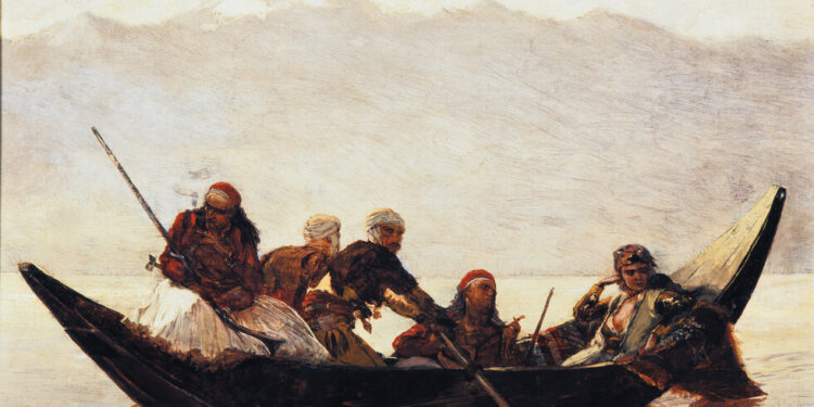 Kyra Vassiliki, “E robëruara”, një tablo historike e skalitur në kujtesë nga anglezi, Richard Caton Woodville