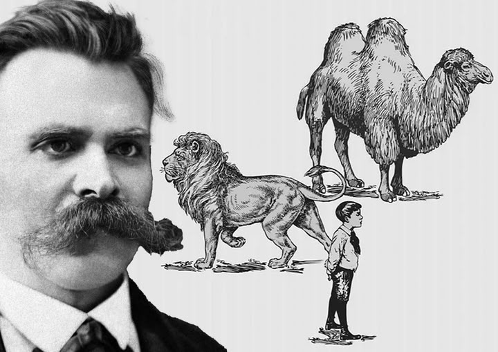 Albert Vataj "Tre shndërrimet" nga Friedrich Nietzsche, si shpirti bëhet deve, deveja luan dhe luani më në fund bëhet fëmijë