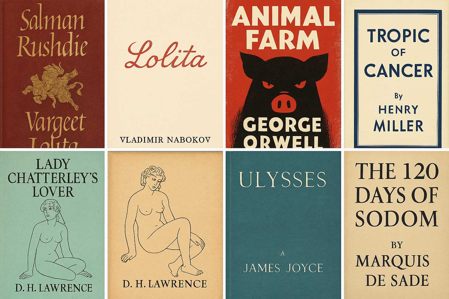 CNN prezanton librat e ndaluar, nga "Vargjet Satanike", te "Lolita", "Ferma e kafshëve", "Tropiku i kancerit", "Lady Chatterley's Lover", "Uliksi" dhe “120 Ditët” e Sodomës-Albert Vataj