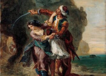 Nusja e Abydos ose Selimi dhe Zuleika, një dashuri fatale, e trilluar nga Bajroni dhe himnizuar nga Delacroix_Albert Vataj