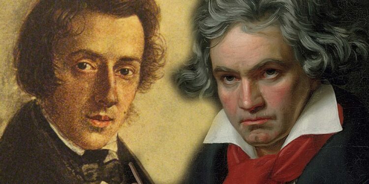 Cili ishte ndikimi i i dy kolosëve të muzikës klasike, Ludwig van Beethoven mbi Frédéric Chopin